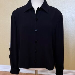 Dana Buchman Black Shirt Jacket